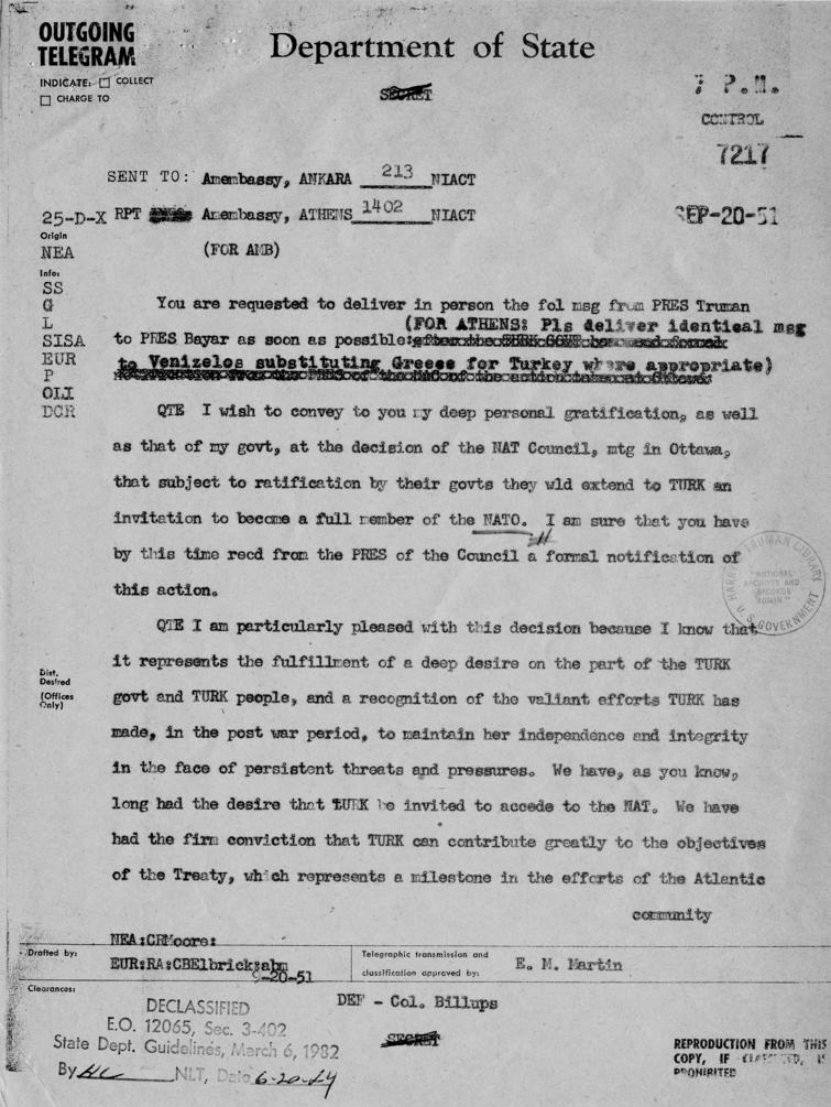 Memo, John F. Simmons to William Hassett, with related material