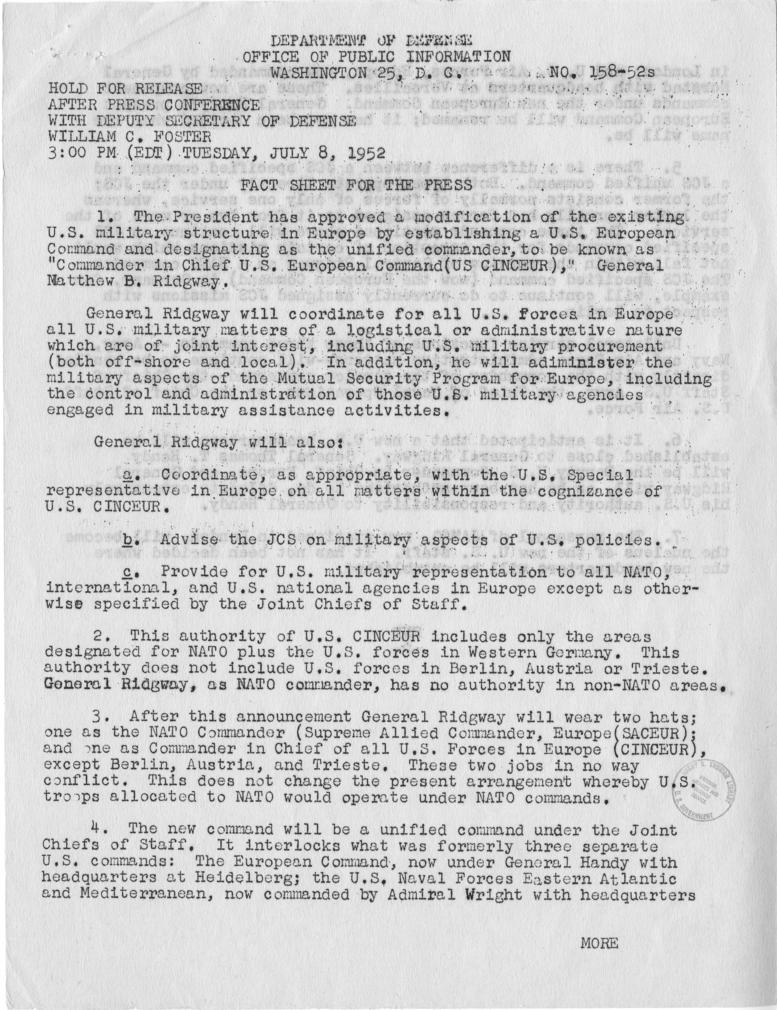 Memo, C. Herschel Schooley to Irving Perlmeter, with related material