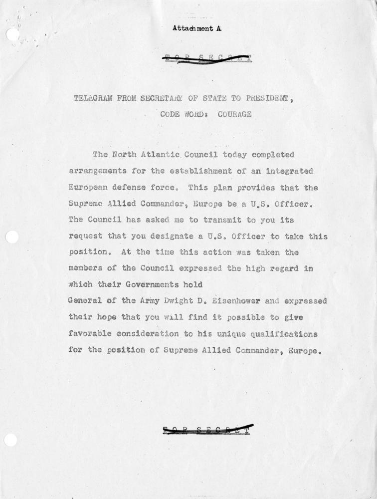 Memo, James E. Webb to Harry S. Truman, with related material