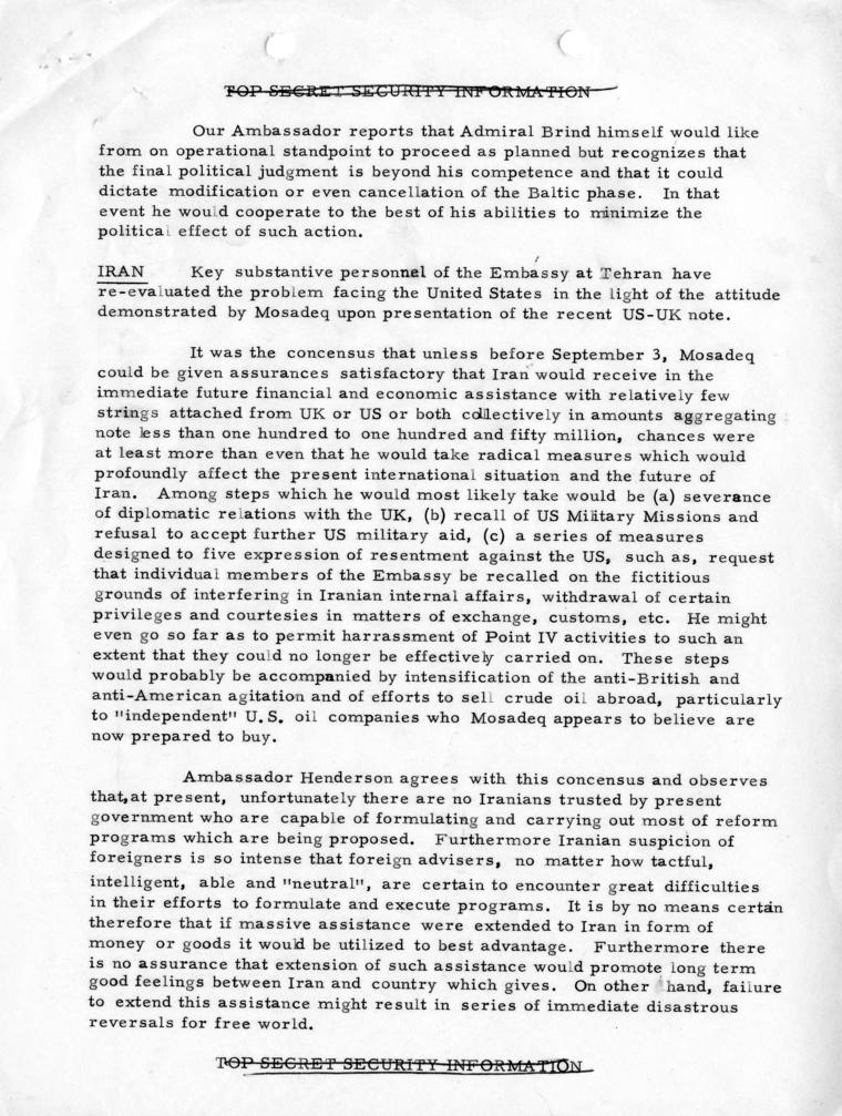 Summary of Telegrams, Department of State