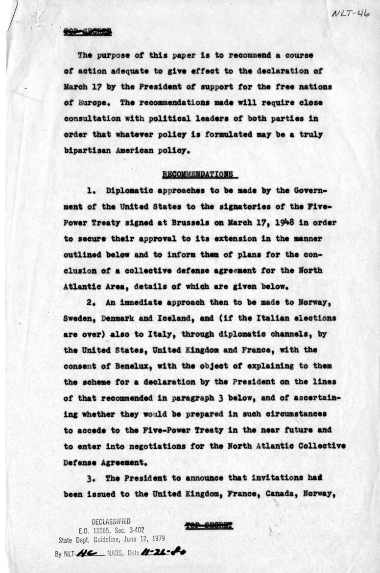 Memo, Clark Clifford to Harry S. Truman