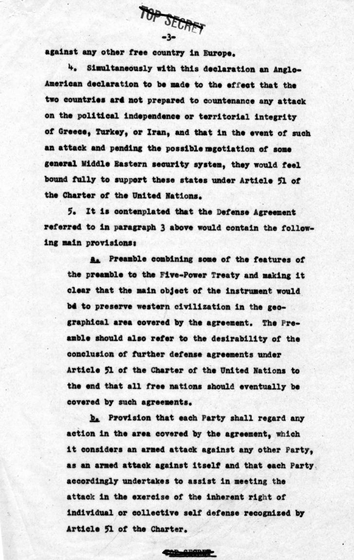 Memo, Clark Clifford to Harry S. Truman