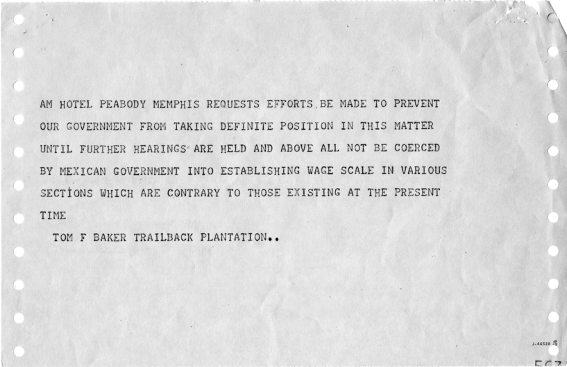 Correspondence Between Tom F. Baker and John Steelman