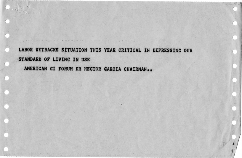 Hector Garcia to Harry S. Truman