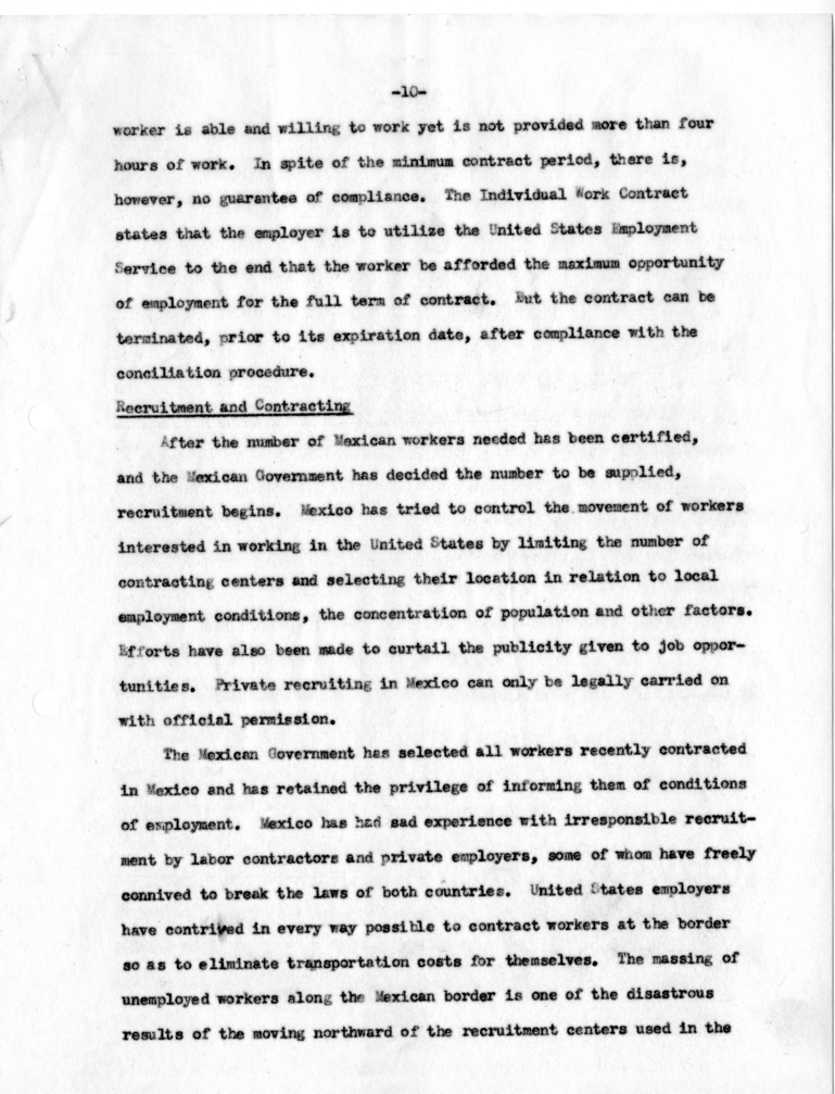 Robert C. Jones, &ldquo;Mexico-United States Agricultural Labor Recruitment Program and Its Operation&quot;