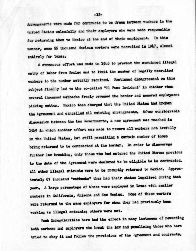 Robert C. Jones, &ldquo;Mexico-United States Agricultural Labor Recruitment Program and Its Operation&quot;