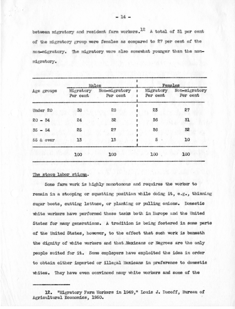 &ldquo;The Migratory Worker in the American Agricultural Labor Force&rdquo;