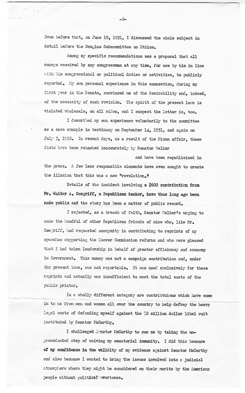 Letter from William Benton to Harry S. Truman, with Attached Statement by Benton