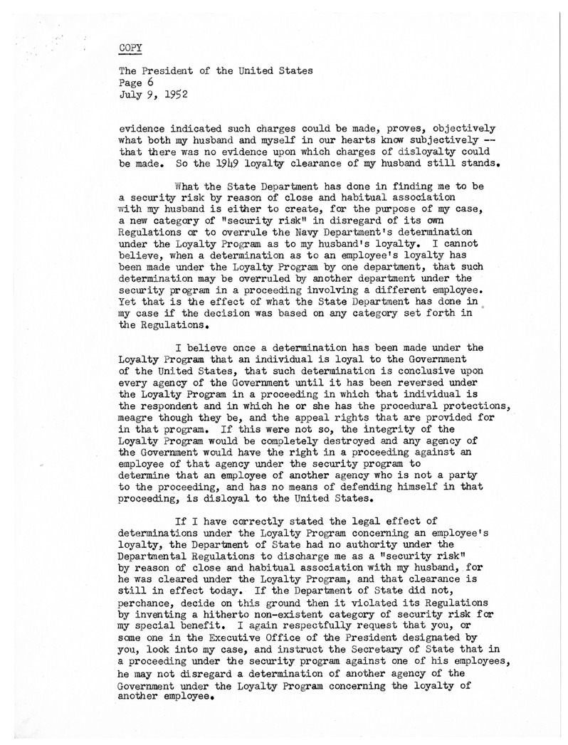 Memorandum from President Harry S. Truman to Secretary of State Dean Acheson, with Related Material