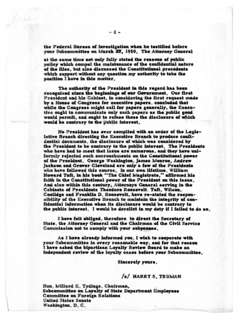 Memorandum from Charles S. Murphy to Harry B. Mitchell, with Attachments