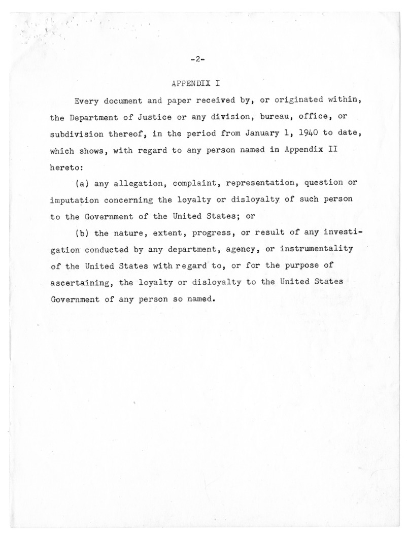 Memorandum from Attorney General J. Howard McGrath to President Harry S. Truman, with a Reply from Charles  S. Murphy, with Attachments
