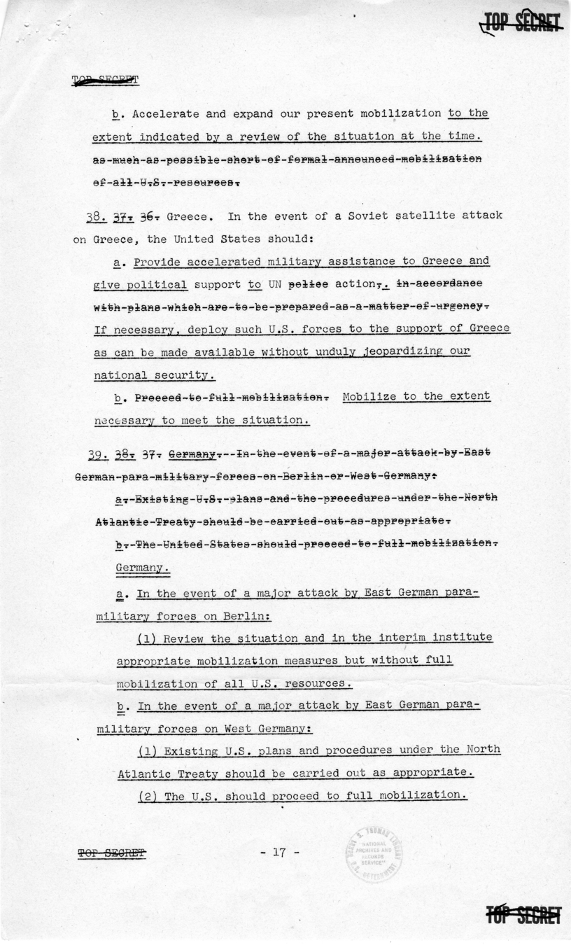 Report to the National Security Council 73/2, &quot;The Position and Actions of the United States With Respect to Possible Further Soviet Moves in the Light of the Korean Situation&quot;