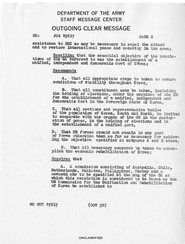 Joint Chiefs of Staff to Douglas MacArthur