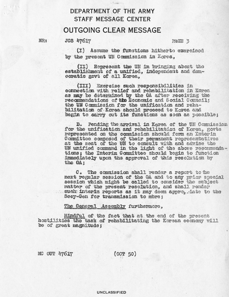 Joint Chiefs of Staff to Douglas MacArthur