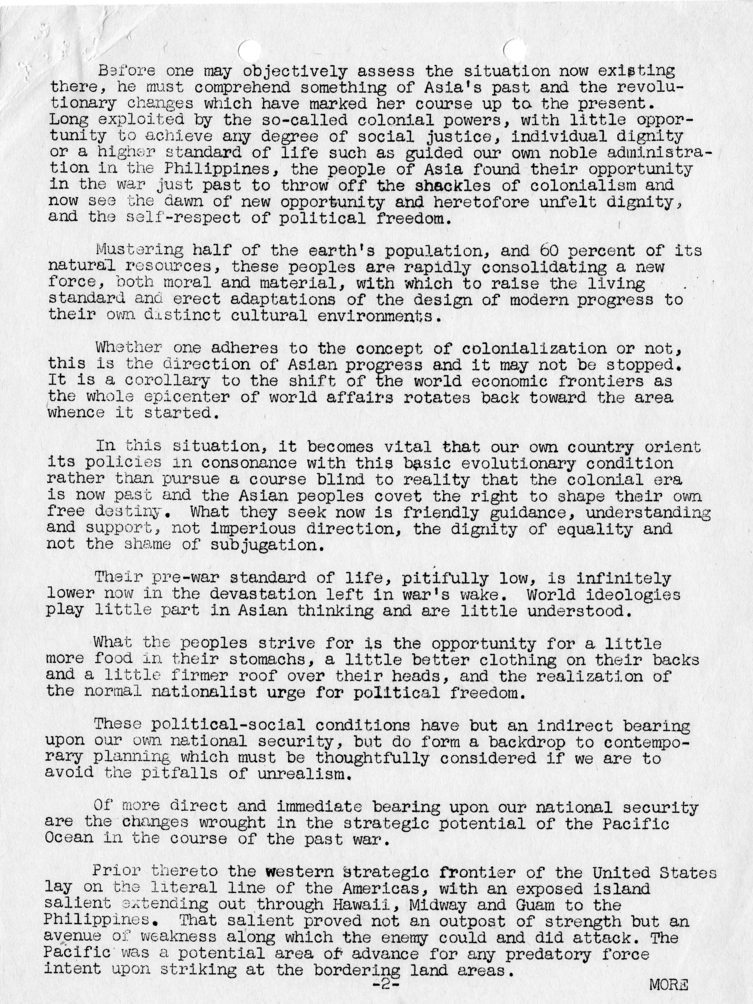 Transcript of General Douglas MacArthur&#039;s Address to Congress