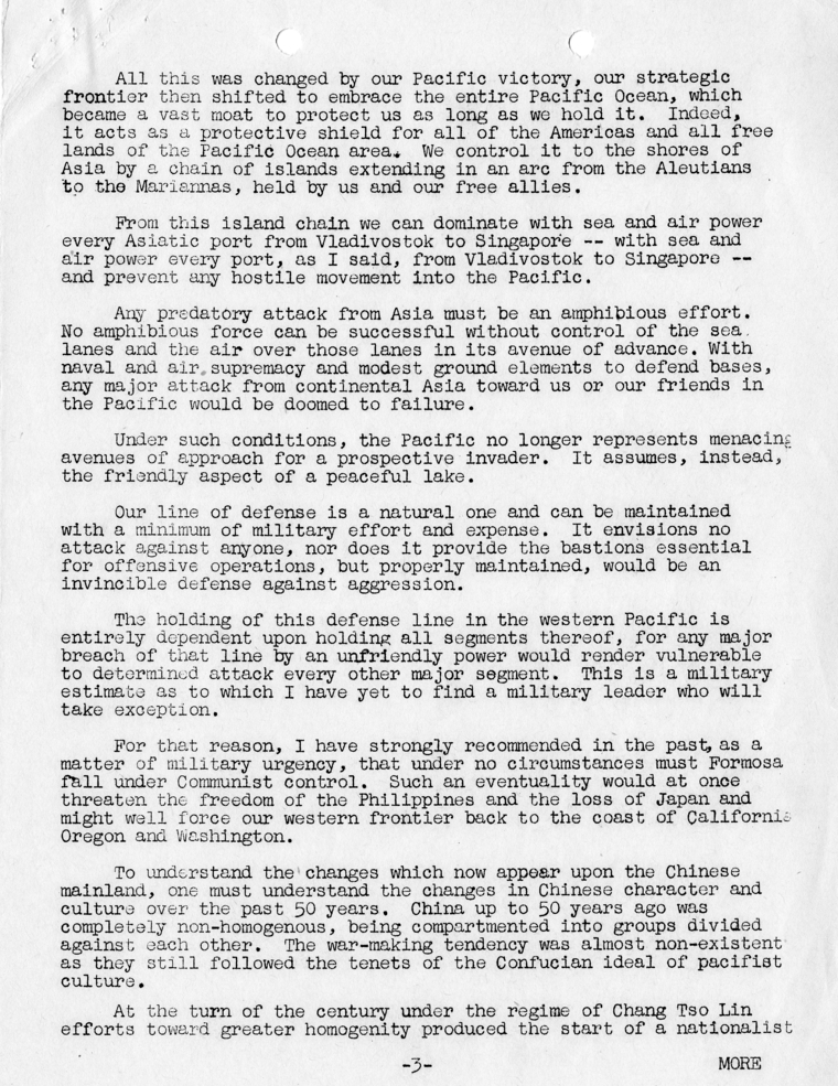 Transcript of General Douglas MacArthur&#039;s Address to Congress