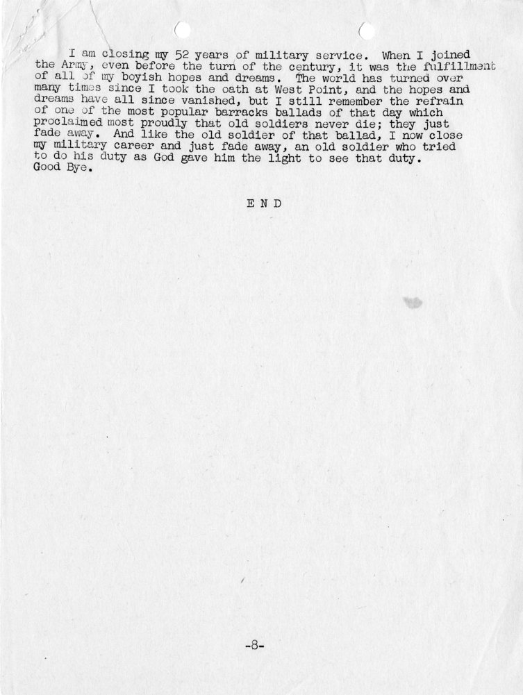 Transcript of General Douglas MacArthur&#039;s Address to Congress