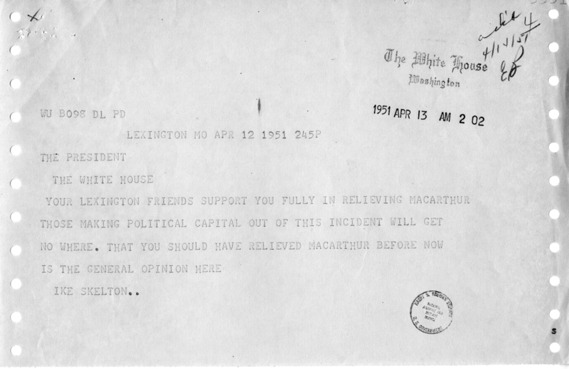 Correspondence Between Harry S. Truman and Ike Skelton