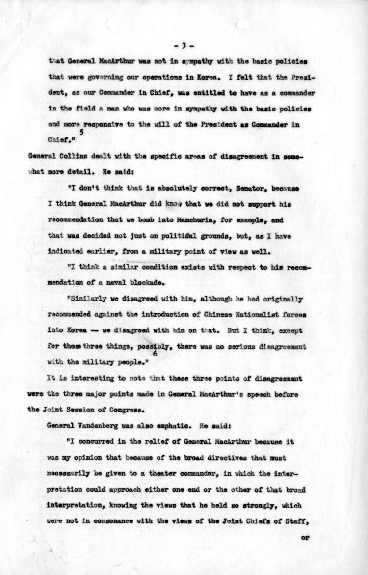 State Department, MacArthur Hearings Report by Fisher, Part 2