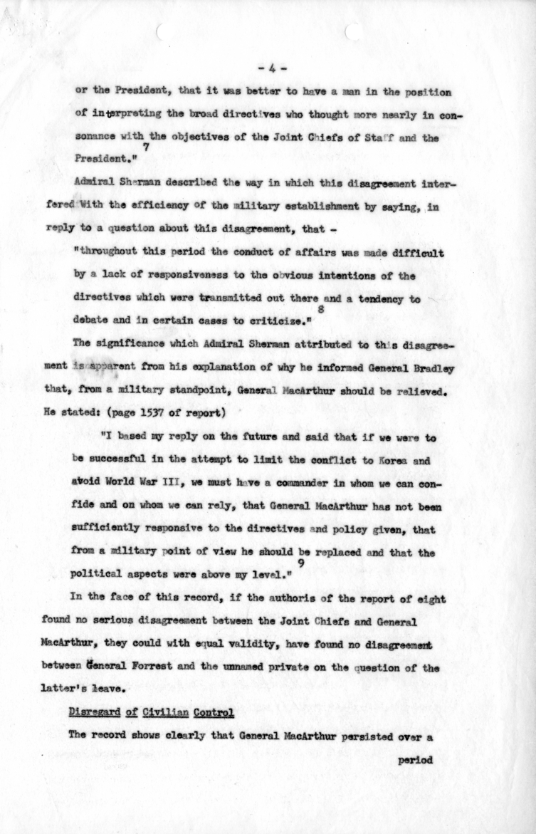 State Department, MacArthur Hearings Report by Fisher, Part 2