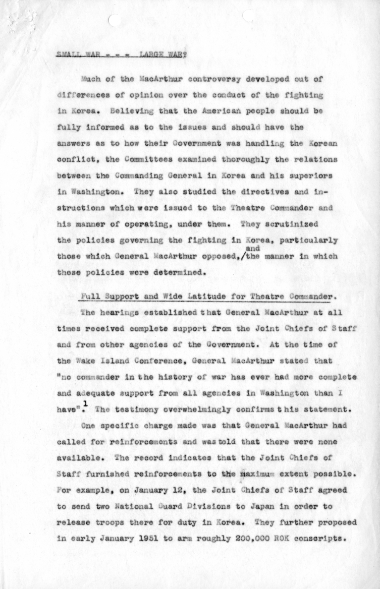 State Department, MacArthur Hearings Report by Fisher, Part 4