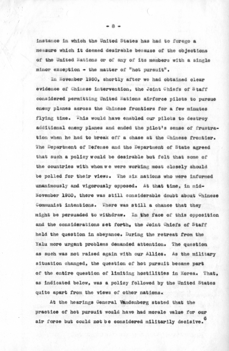 State Department, MacArthur Hearings Report by Fisher, Part 4