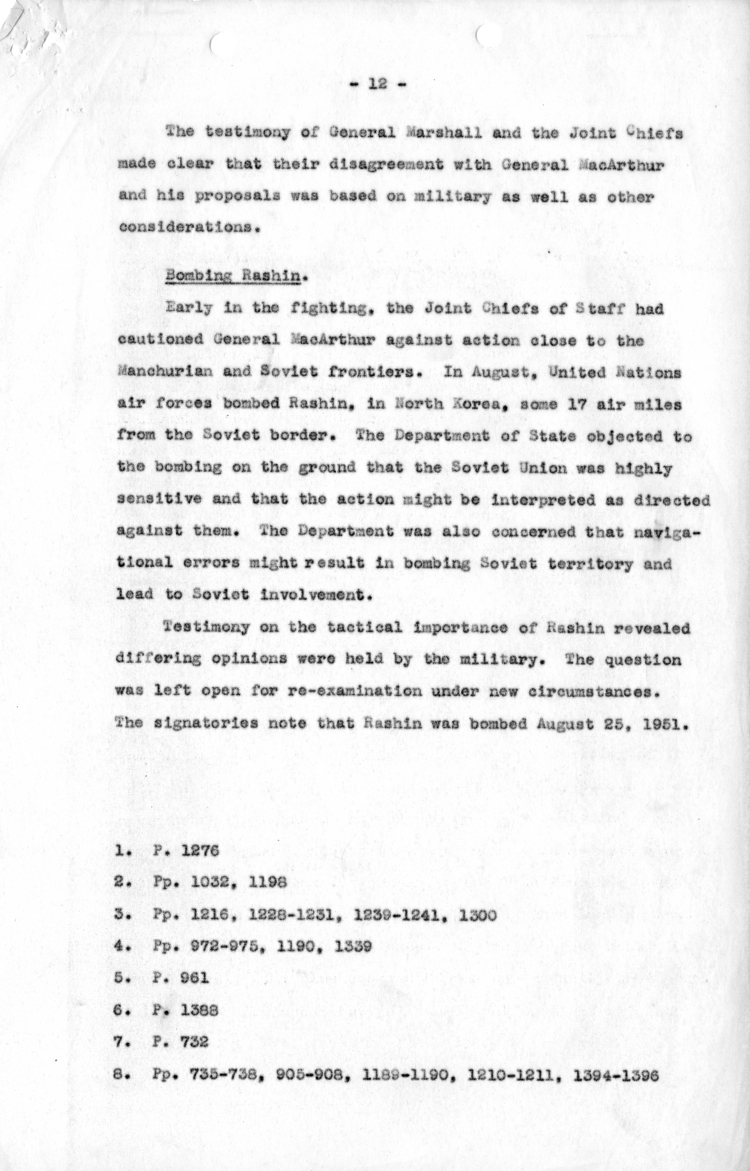 State Department, MacArthur Hearings Report by Fisher, Part 4