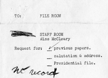 Carol Stone to Harry S. Truman, With Reply From William Hassett