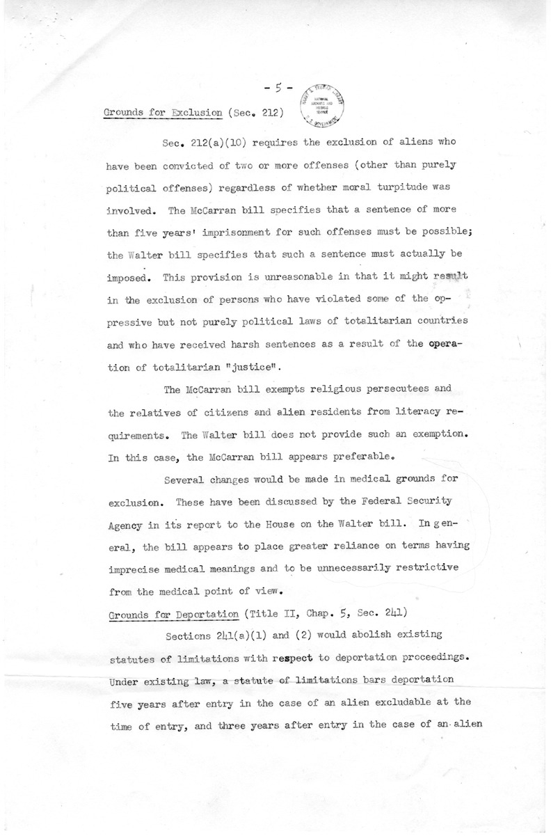 Correspondence Between Representative Emanuel Celler and President Harry S. Truman, with Related Material