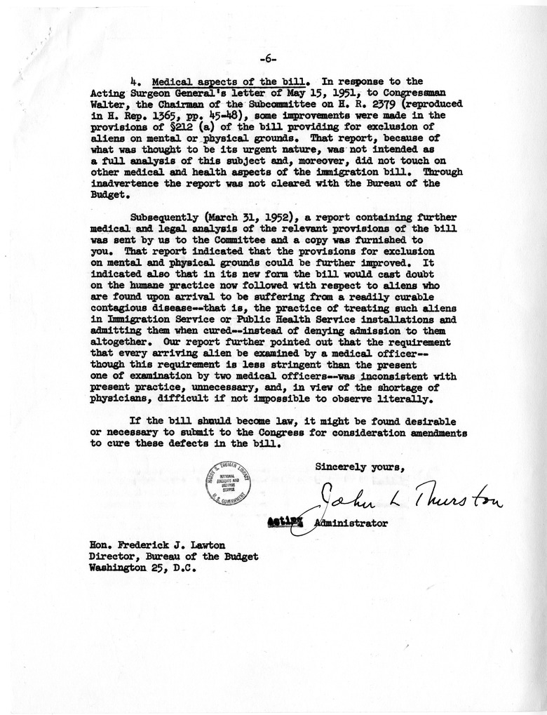 Letter from John L. Thurston to Frederick J. Lawton