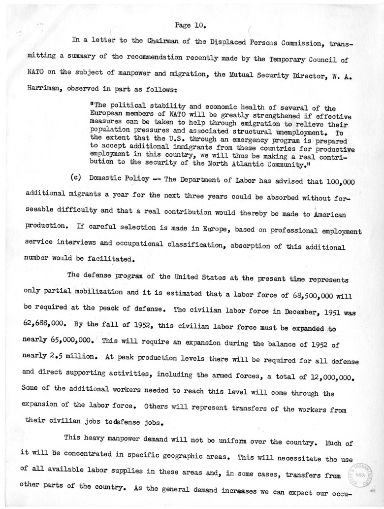 Memorandum from John W. Gibson to David D. Lloyd with Attachment