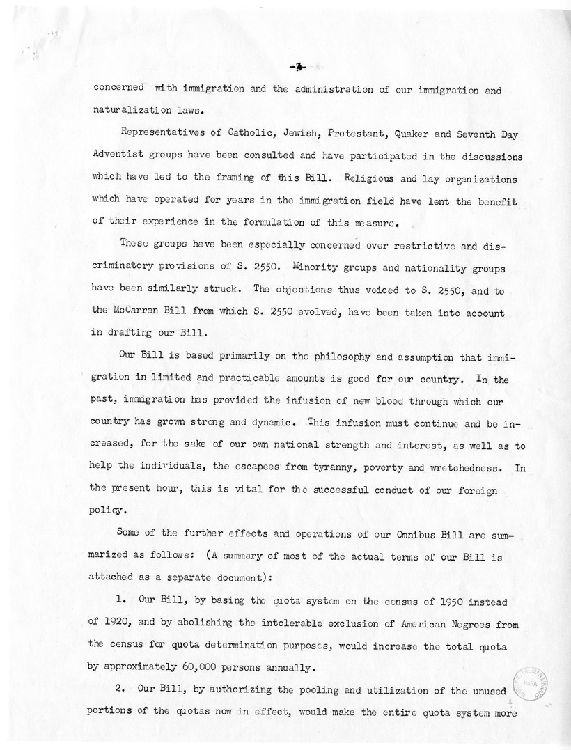 Press Release from the Office of Senator Hubert Humphrey, "Twelve Senators Introduce Humphrey-Lehman Omnibus Immigration Bill"