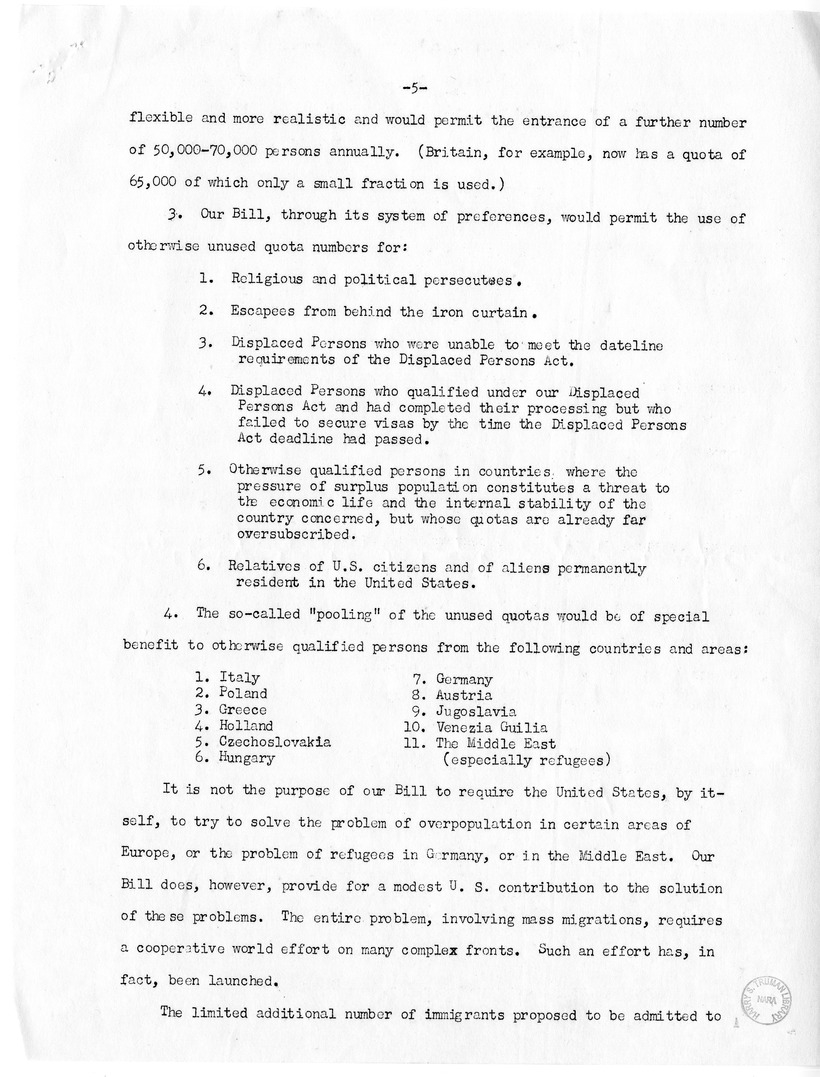 Press Release from the Office of Senator Hubert Humphrey, "Twelve Senators Introduce Humphrey-Lehman Omnibus Immigration Bill"