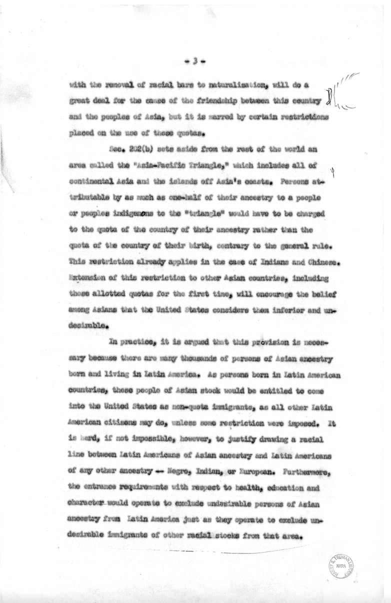 Memorandum, "Discussion of Points of Objections to Certain Provisions of S. 2550 Raised in the White House Memorandum"