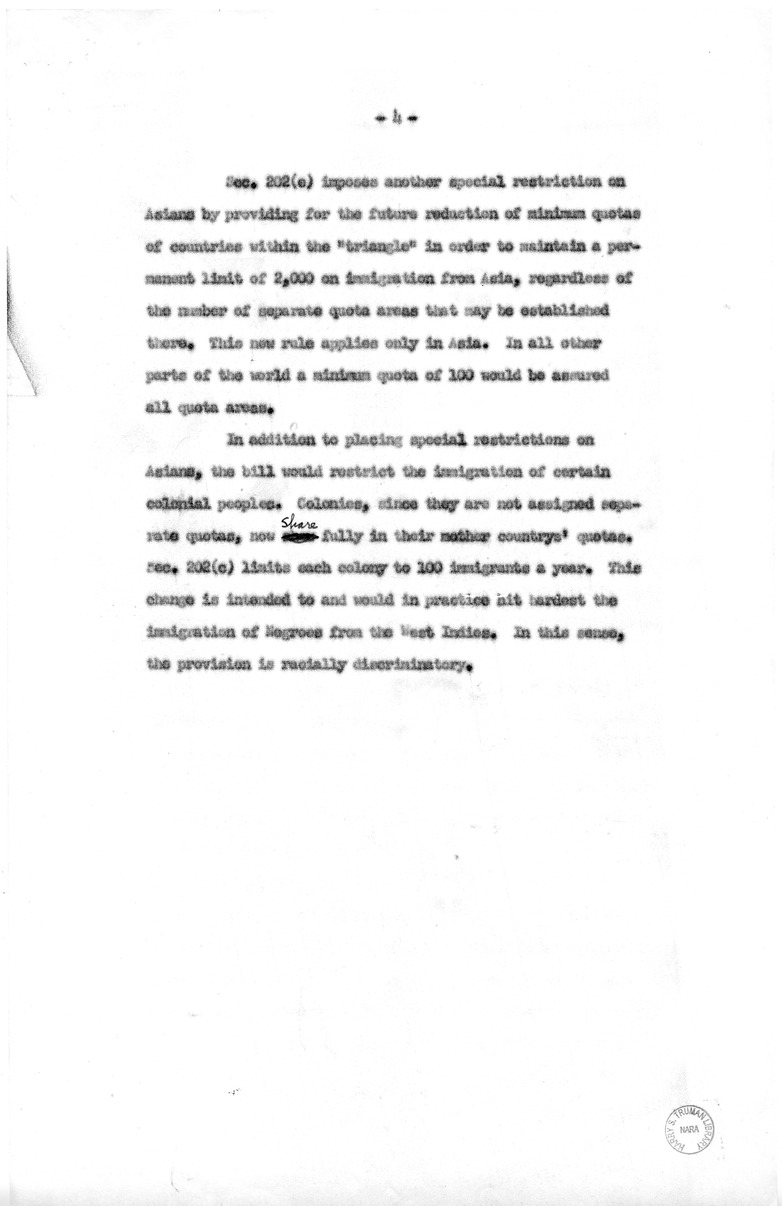 Memorandum, "Discussion of Points of Objections to Certain Provisions of S. 2550 Raised in the White House Memorandum"