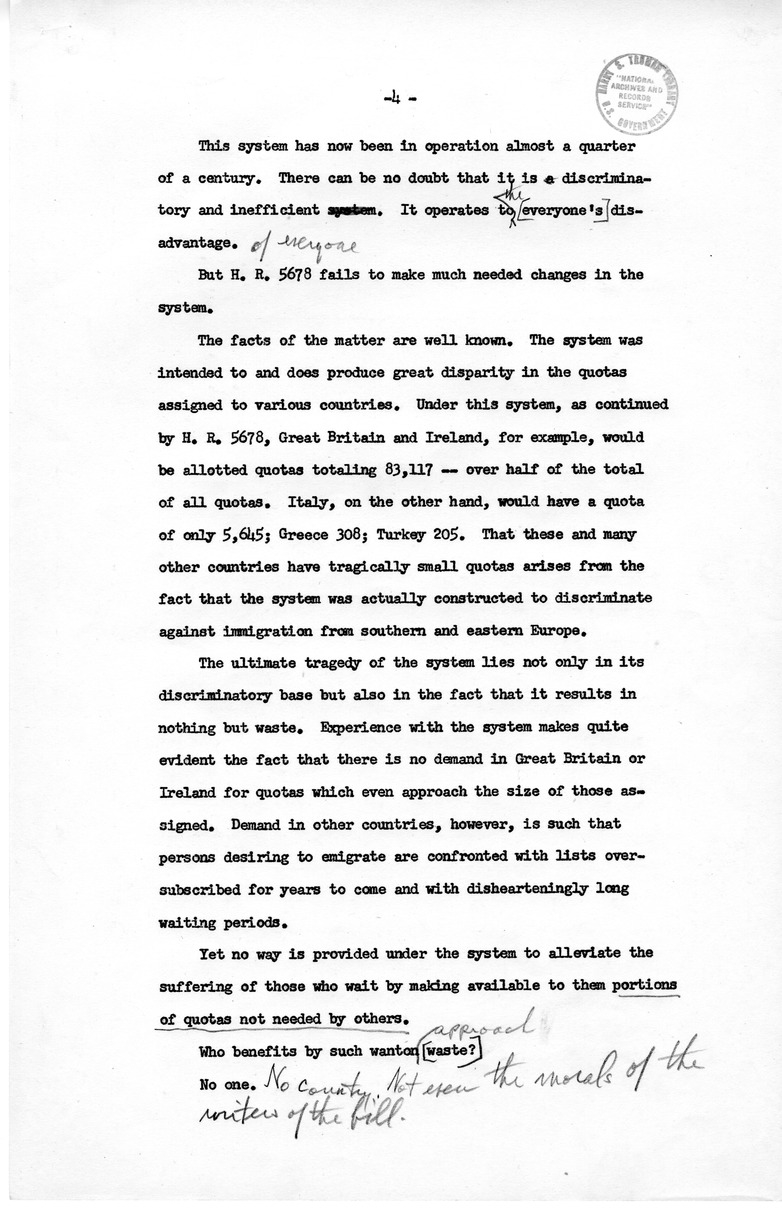 Memorandum from David D. Lloyd to Frederick J. Lawton with Attached Speech Draft