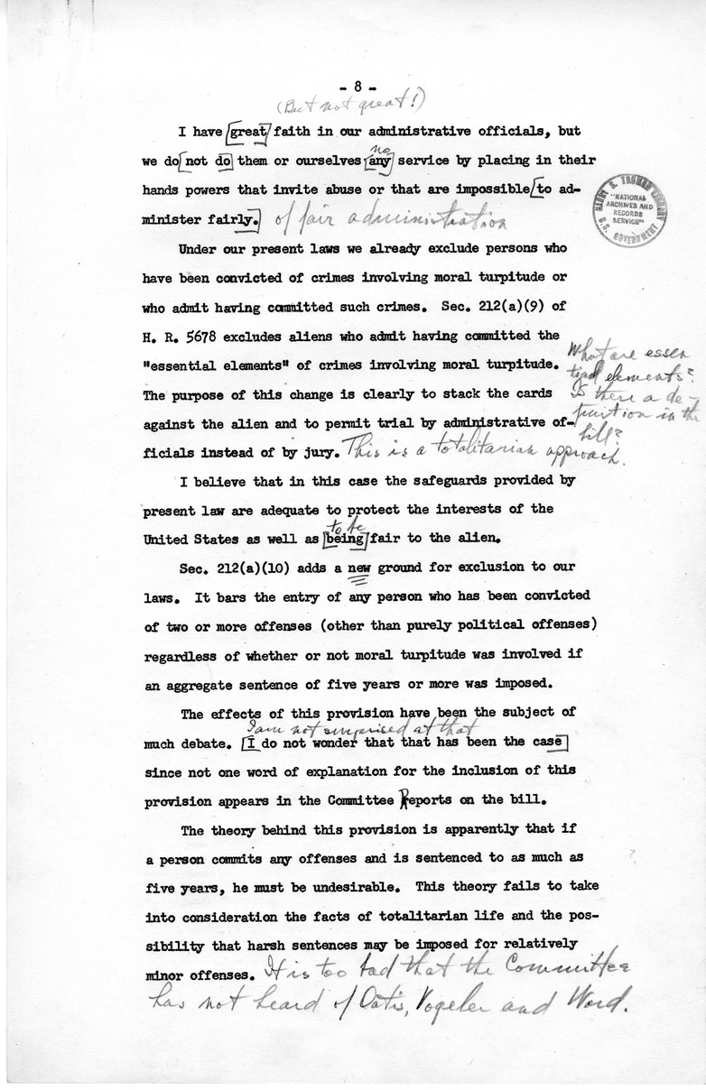 Memorandum from David D. Lloyd to Frederick J. Lawton with Attached Speech Draft