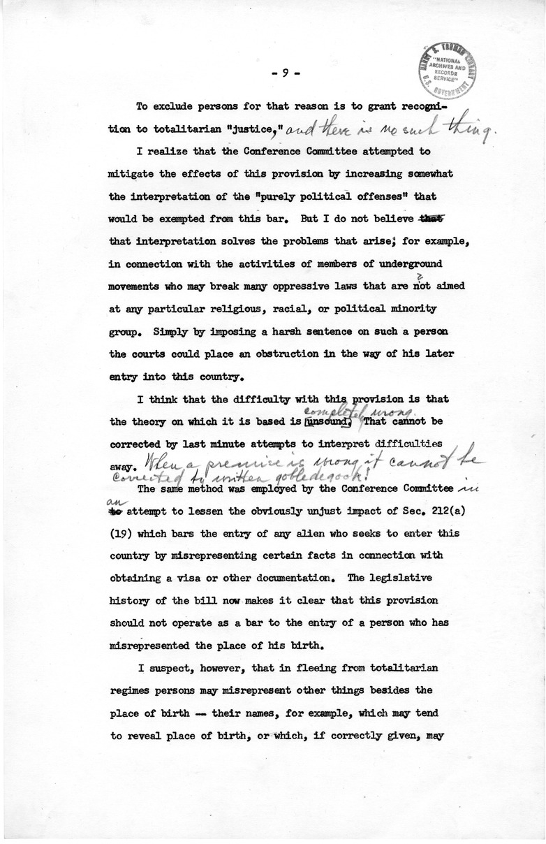 Memorandum from David D. Lloyd to Frederick J. Lawton with Attached Speech Draft