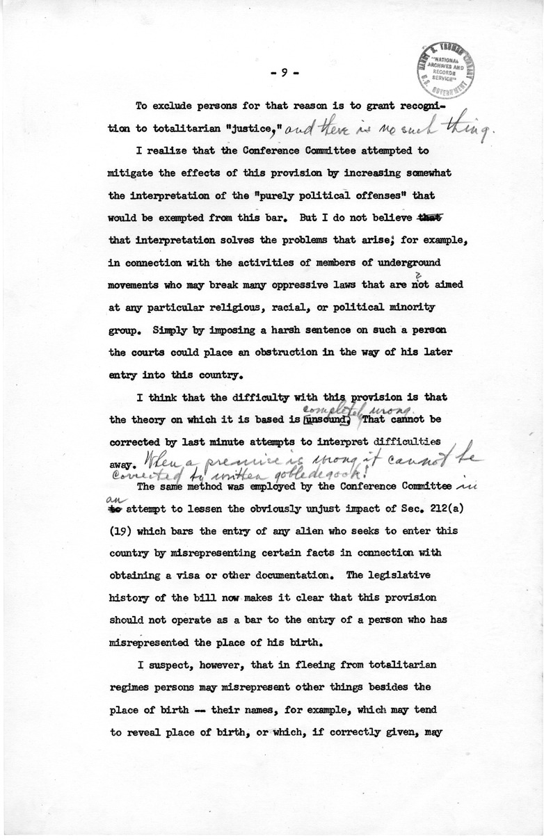 Memorandum from David D. Lloyd to Frederick J. Lawton with Attached Speech Draft