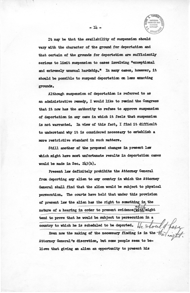 Memorandum from David D. Lloyd to Frederick J. Lawton with Attached Speech Draft