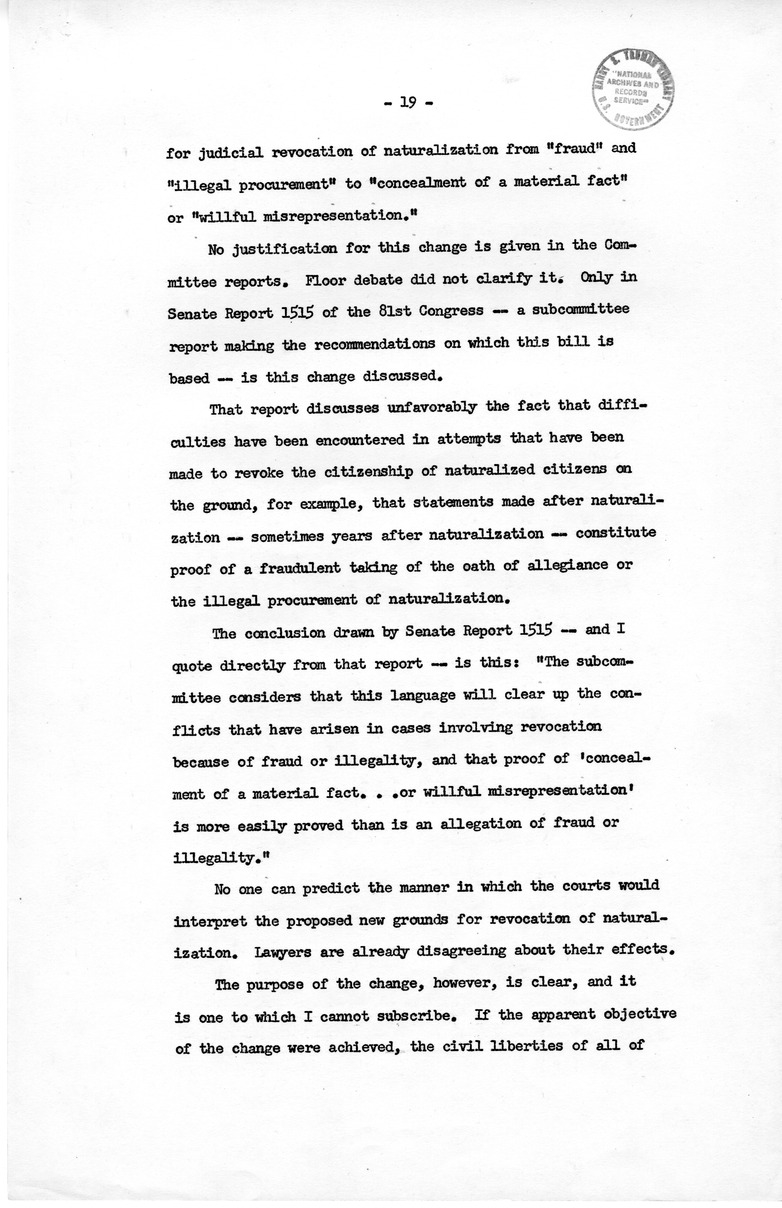 Memorandum from David D. Lloyd to Frederick J. Lawton with Attached Speech Draft