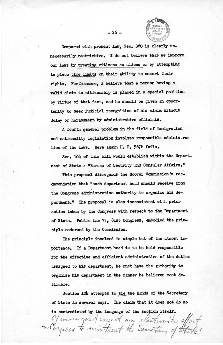 Memorandum from David D. Lloyd to Frederick J. Lawton with Attached Speech Draft