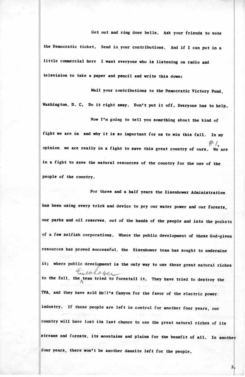 Draft of Speech for Delivery by Harry S. Truman in Chicago, Illinois
