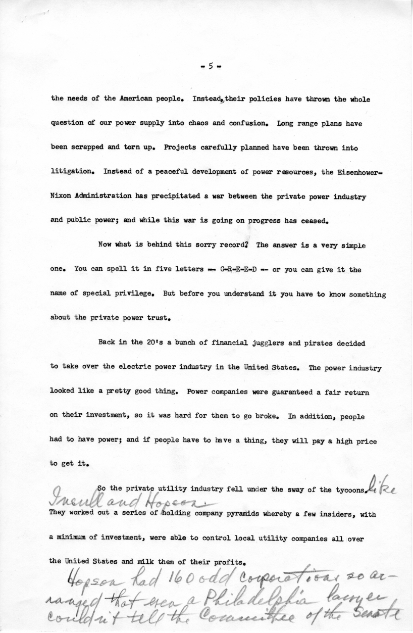 Draft of Speech to be Delivered by Harry S. Truman in St. Louis, Missouri