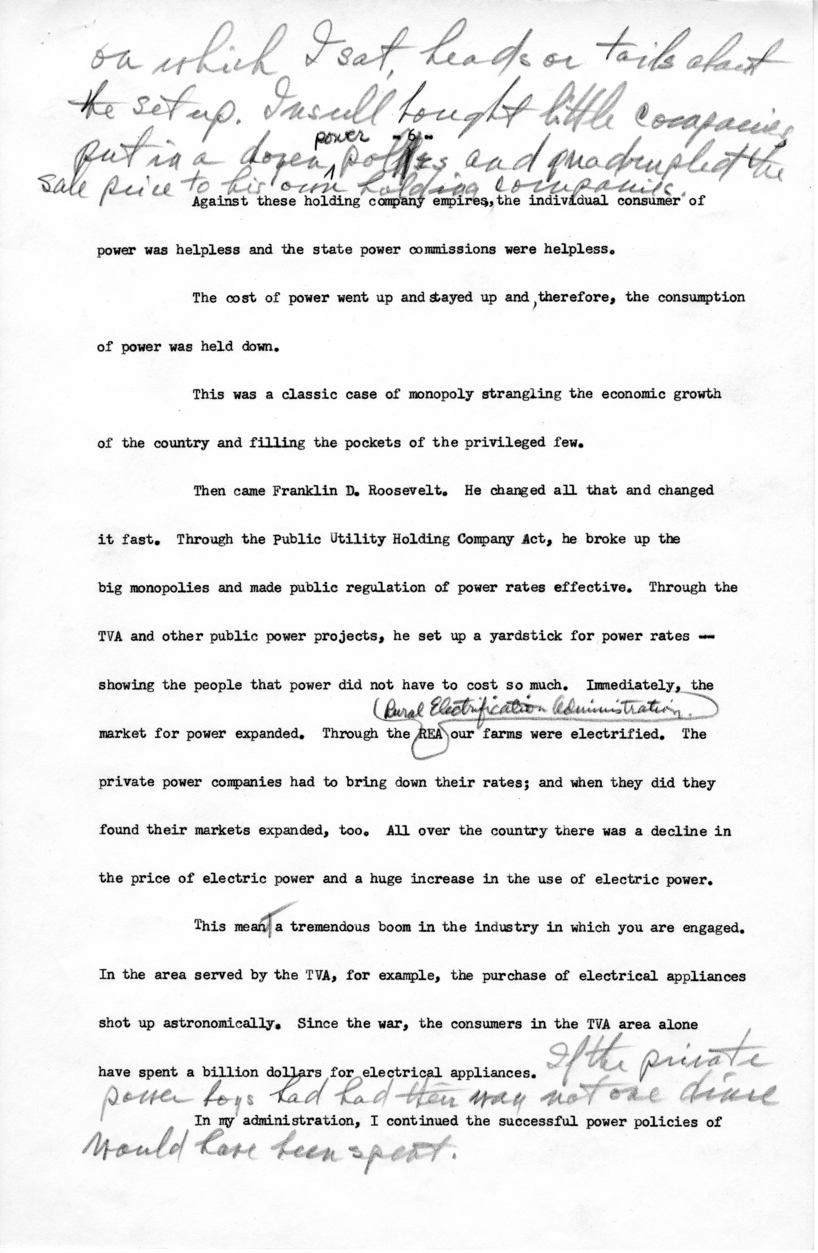 Draft of Speech to be Delivered by Harry S. Truman in St. Louis, Missouri