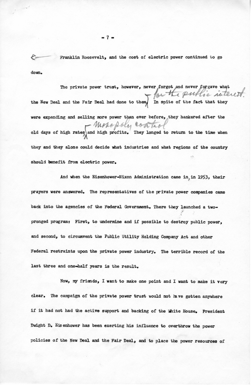 Draft of Speech to be Delivered by Harry S. Truman in St. Louis, Missouri