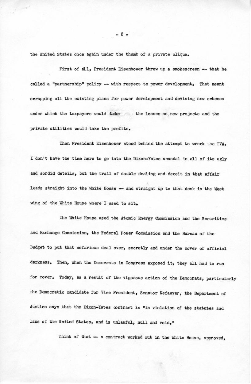 Draft of Speech to be Delivered by Harry S. Truman in St. Louis, Missouri