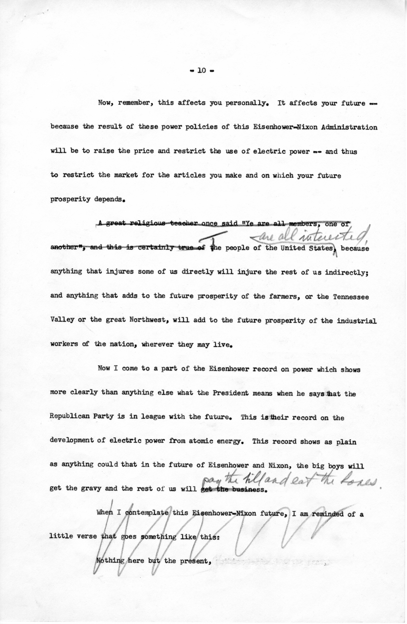 Draft of Speech to be Delivered by Harry S. Truman in St. Louis, Missouri