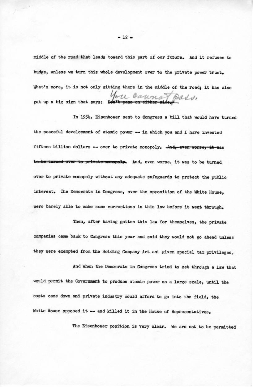 Draft of Speech to be Delivered by Harry S. Truman in St. Louis, Missouri