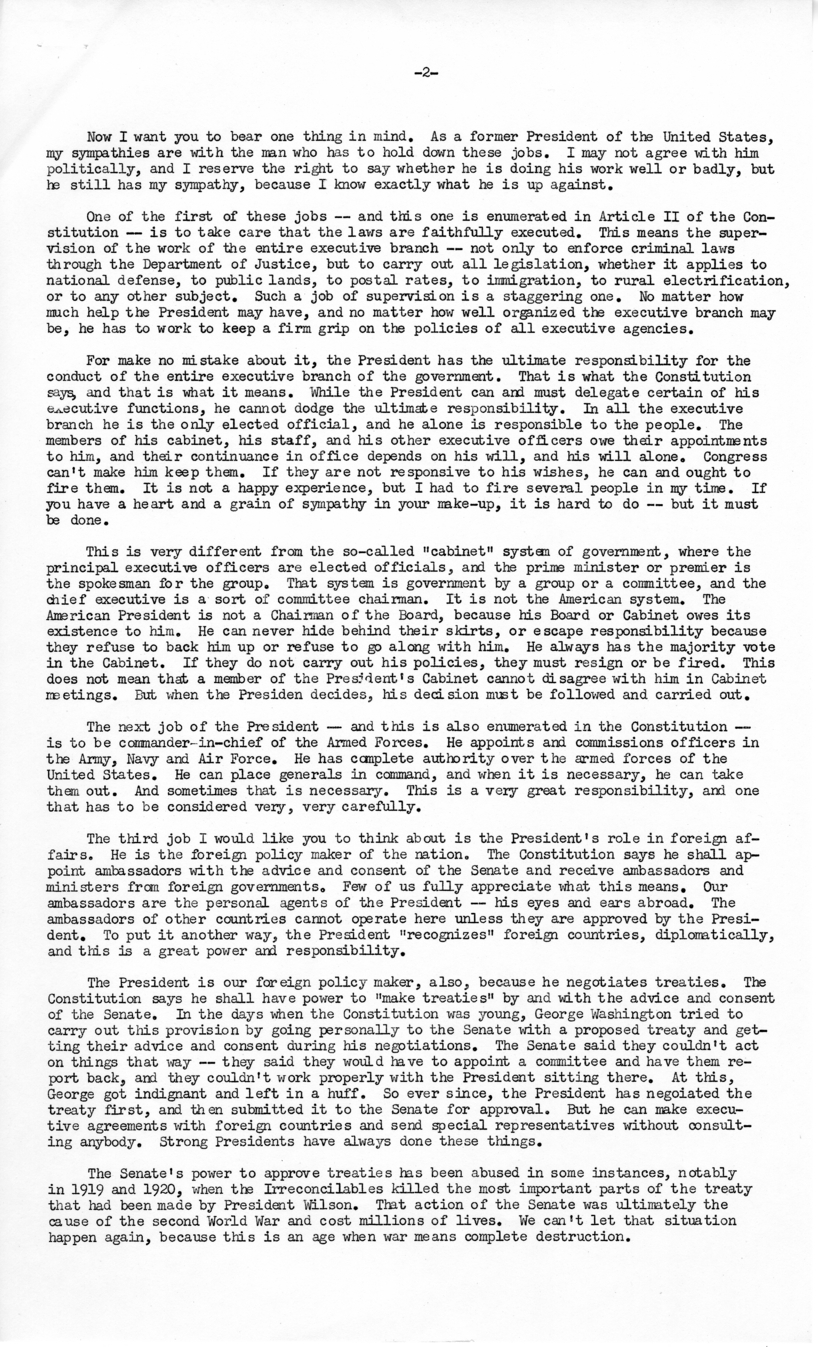 Press Release of Speech Delivered by Harry S. Truman at the Massachusetts Institute of Technology, Cambridge, Massachusetts